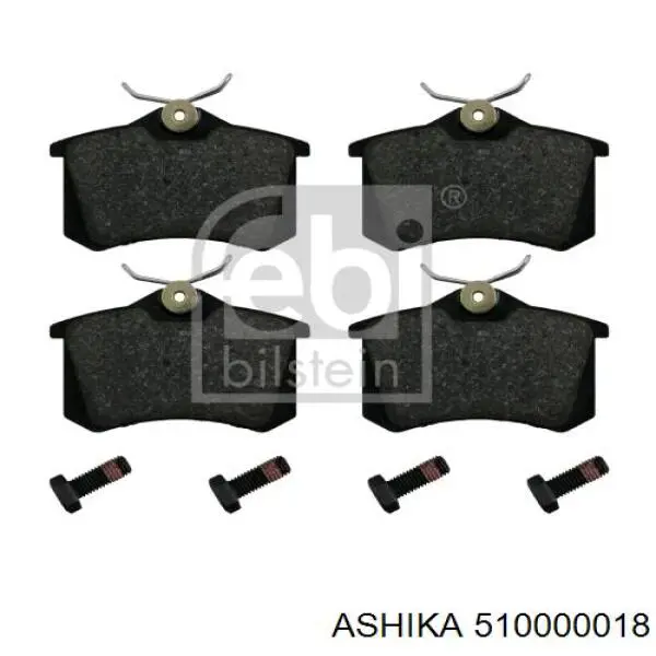Купити 510000018 Ashika Задні колодки