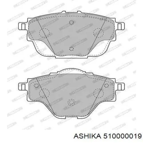 Купити 510000019 Ashika Задні колодки