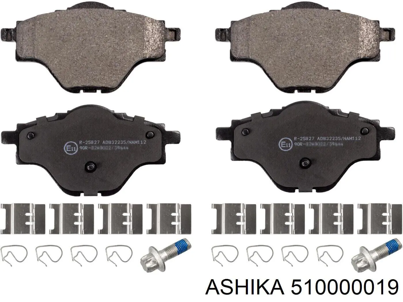 Задні гальмівні колодки 510000019 Ashika