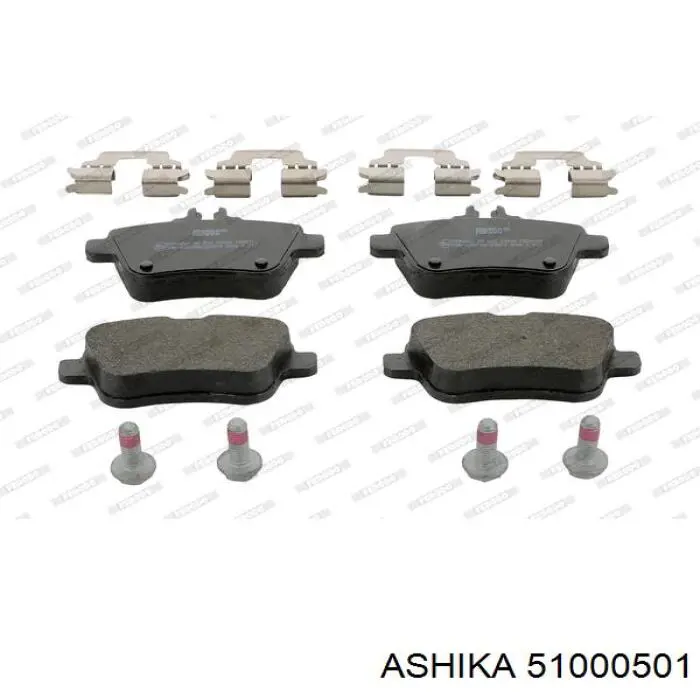 Задні гальмівні колодки Ashika 51000501 ціна, від 27.03 USD