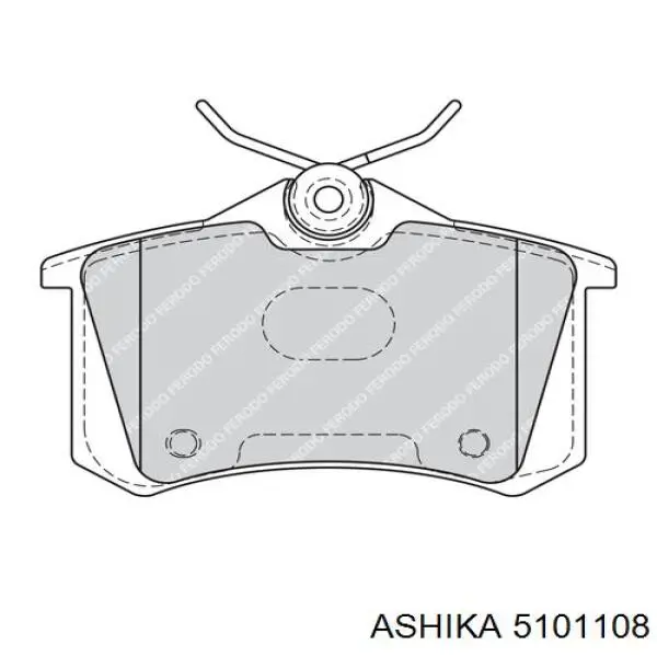 Задні гальмівні колодки 5101108 Ashika