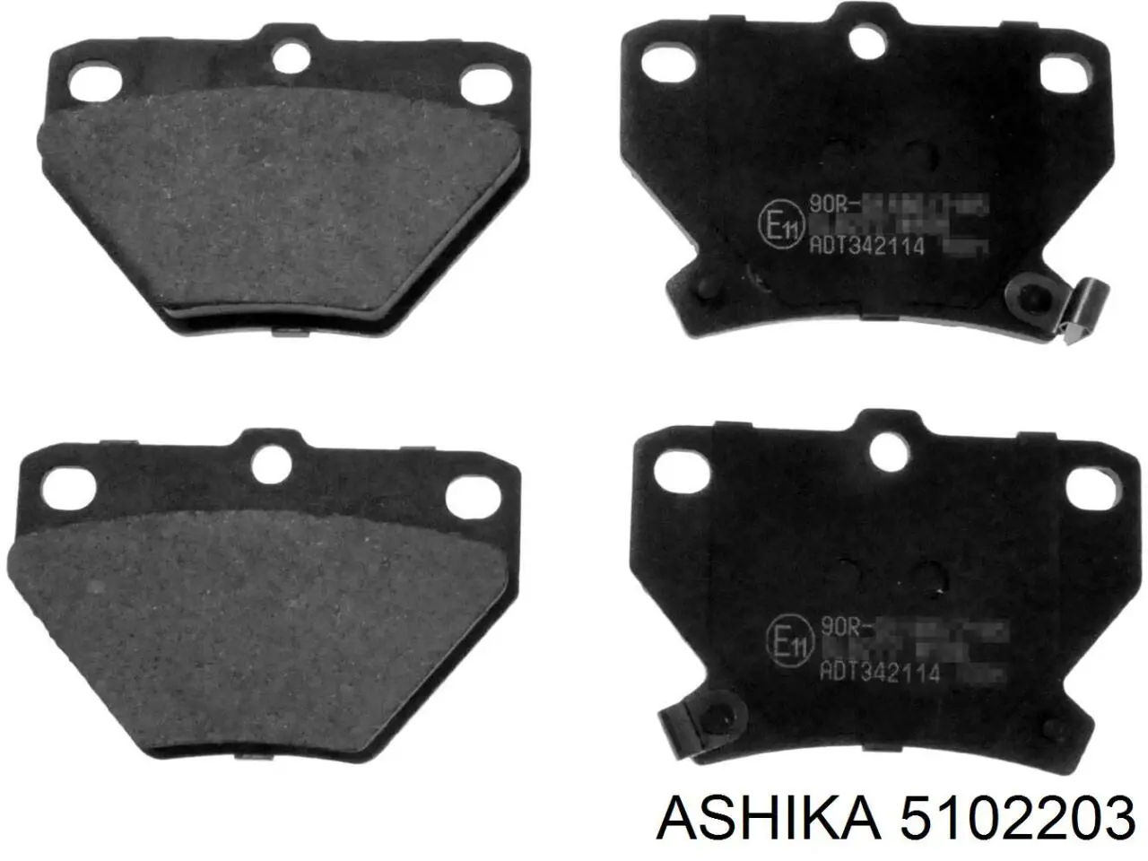 5102203 Ashika Колодки гальмівні задні, дискові