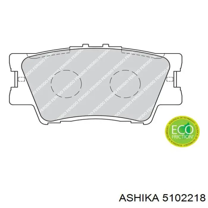 Задні гальмівні колодки 5102218 Ashika