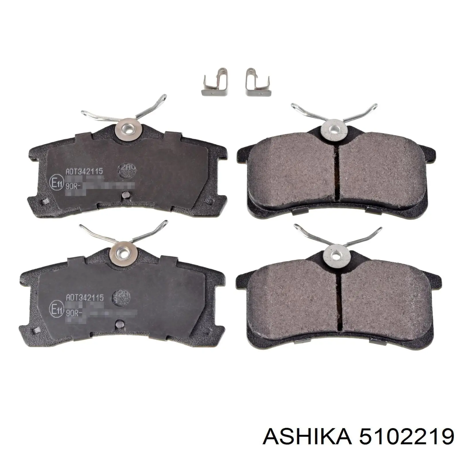 5102219 Ashika колодки гальмові задні, дискові
