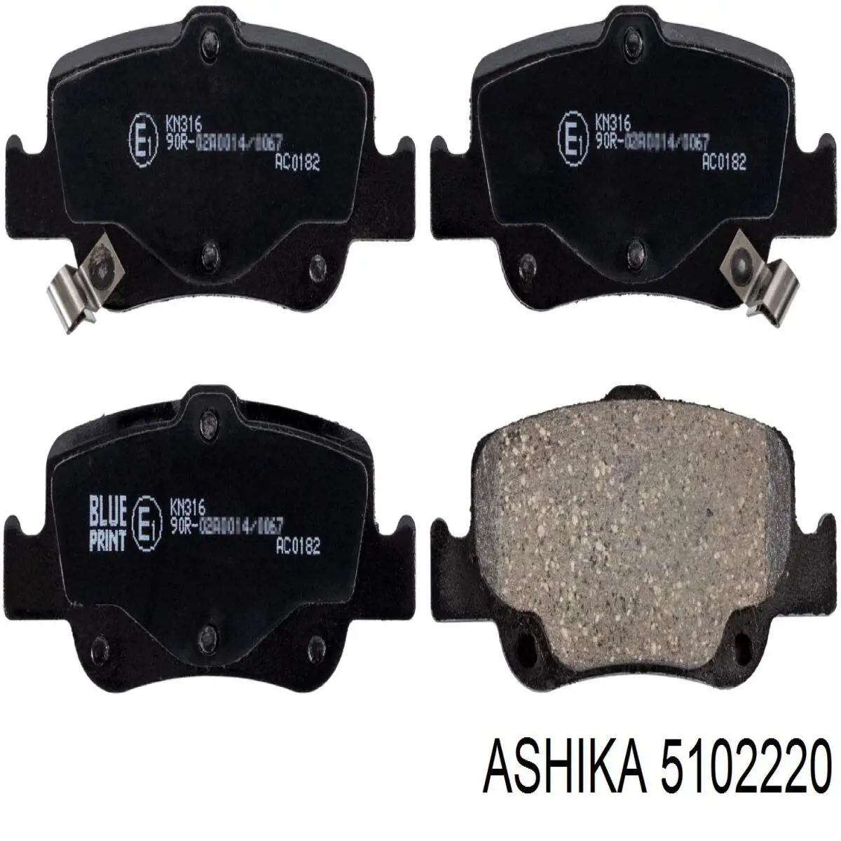 Задні гальмівні колодки Ashika 5102220 ціна, від 19.08 USD
