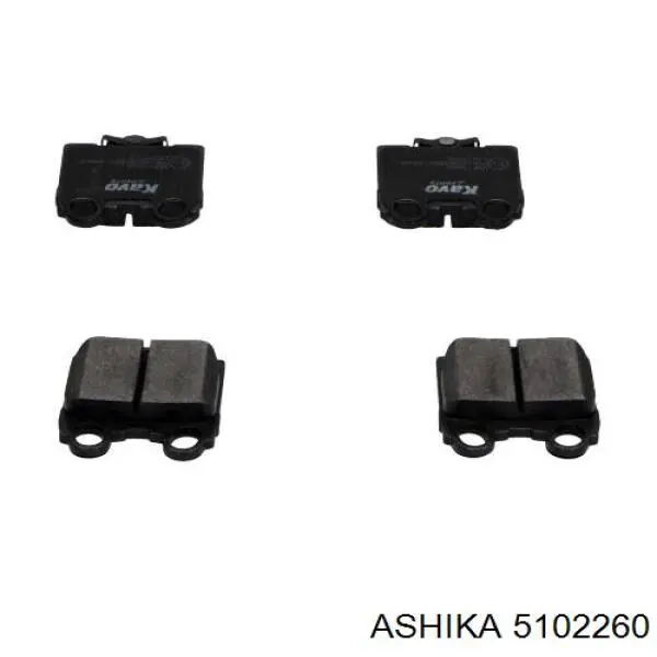 Задні гальмівні колодки Ashika 5102260 ціна, від 19.04 USD