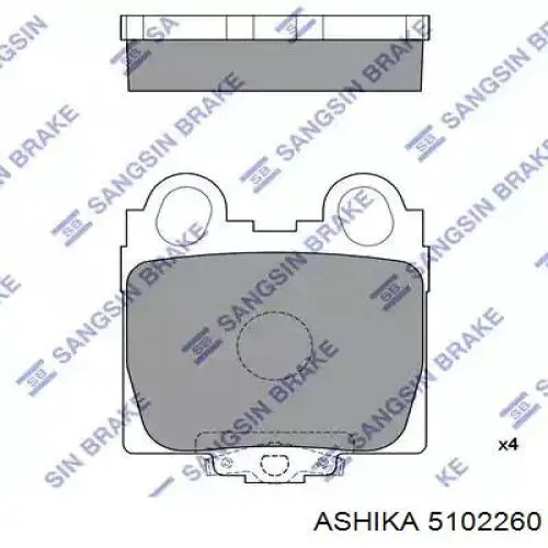 Купити 5102260 Ashika Задні колодки