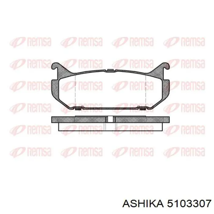 Колодки гальмові задні, дискові 5103307 Ashika