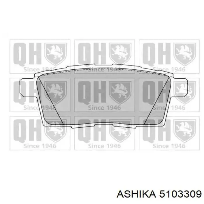 Задні гальмівні колодки 5103309 Ashika