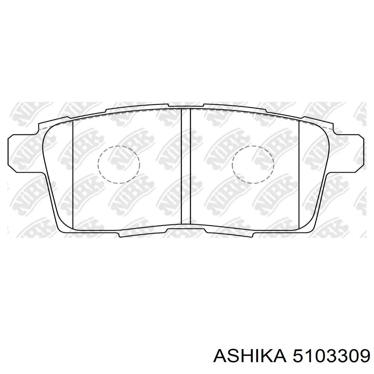 Купити 5103309 Ashika Задні колодки
