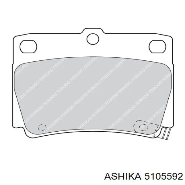 Задні гальмівні колодки Ashika 5105592 ціна, від 17.83 USD