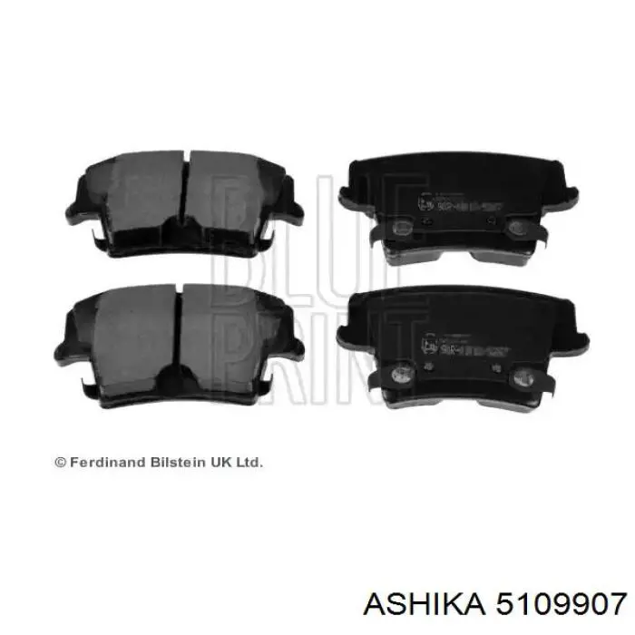 Задні гальмівні колодки 5109907 Ashika