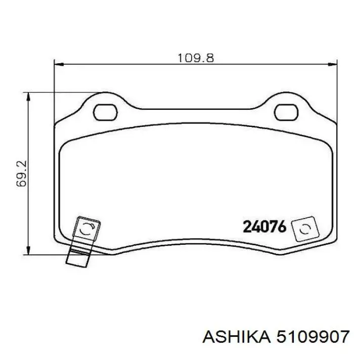 Купити 5109907 Ashika Задні колодки