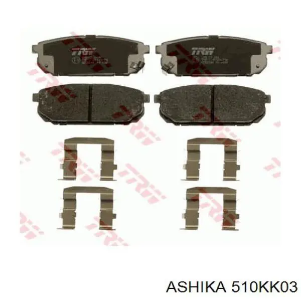 Задні гальмівні колодки Ashika 510KK03 ціна, від 20.28 USD