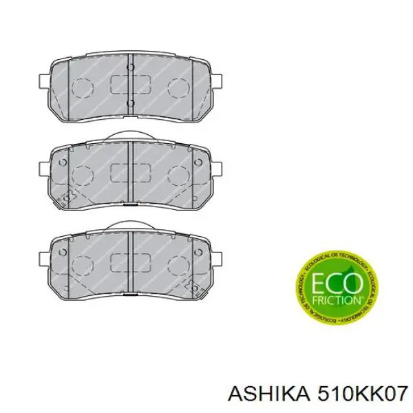 Купити 510KK07 Ashika Задні колодки