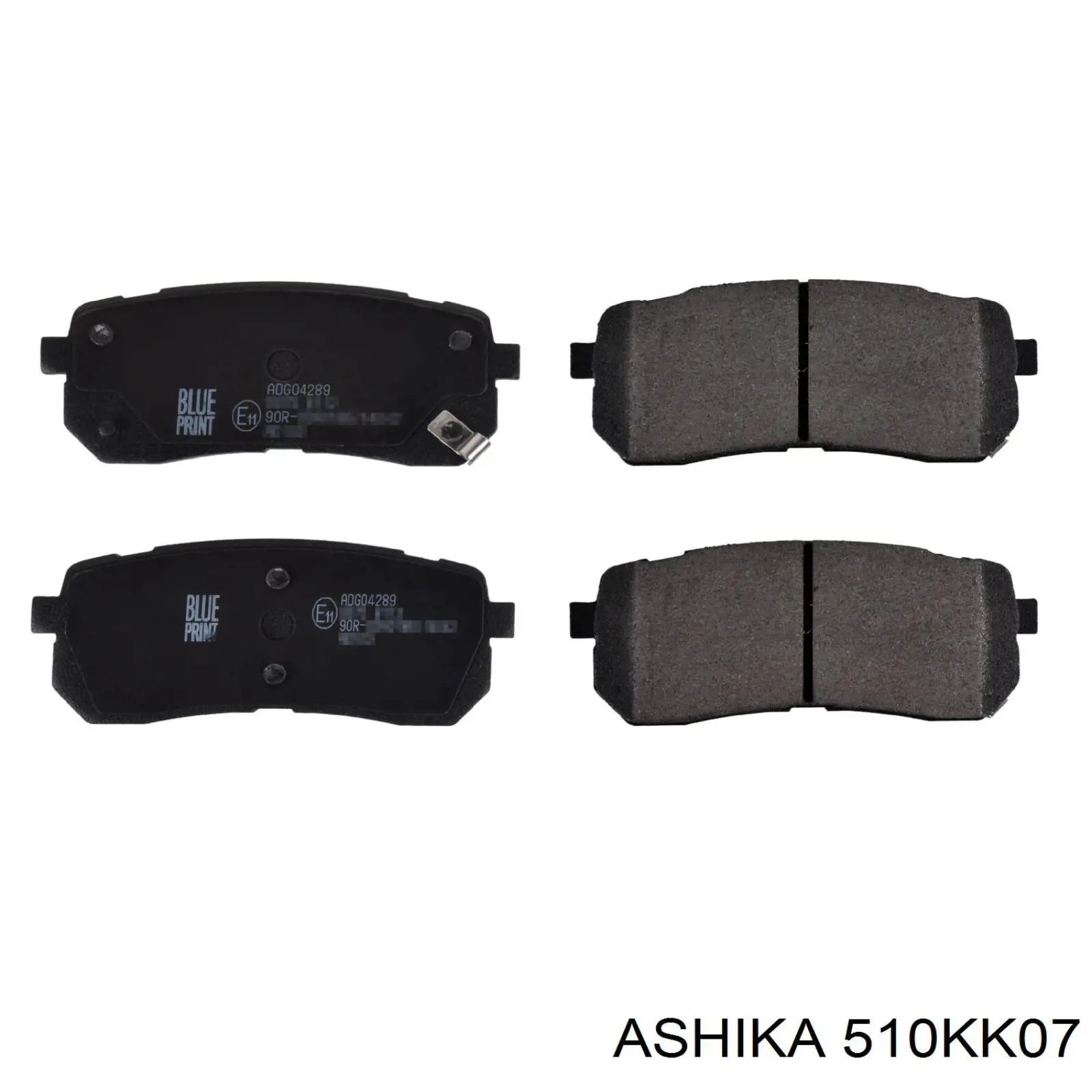 Колодки гальмові задні, дискові 510KK07 Ashika