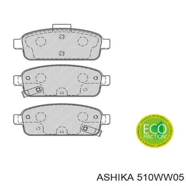 Купити 510WW05 Ashika Задні колодки