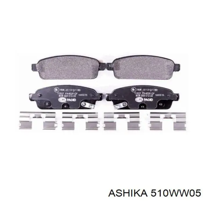 Задні гальмівні колодки 510WW05 Ashika