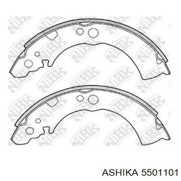 Колодки гальмові задні, барабанні Ashika 5501101 ціна, від 15.12 USD
