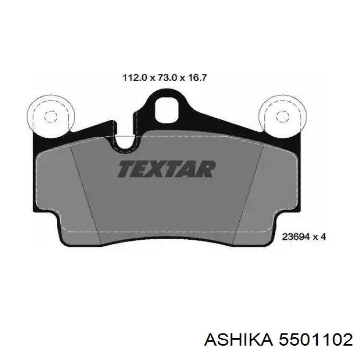 Колодки гальмові задні, барабанні 5501102 Ashika