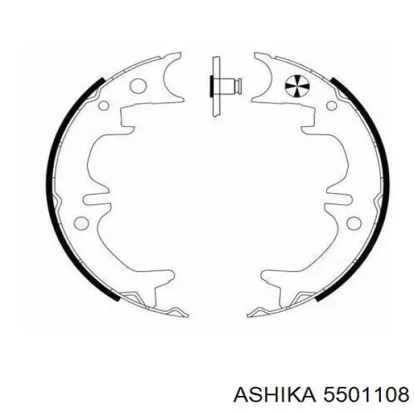 Купити 5501108 Ashika Гальмівні колодки гальма стоянки