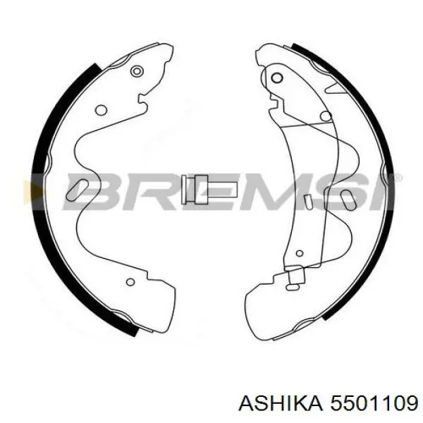 Колодки гальмові задні, барабанні Ashika 5501109 ціна, від 48.84 USD