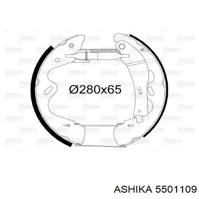 Купити 5501109 Ashika Колодки гальмові задні, барабанні