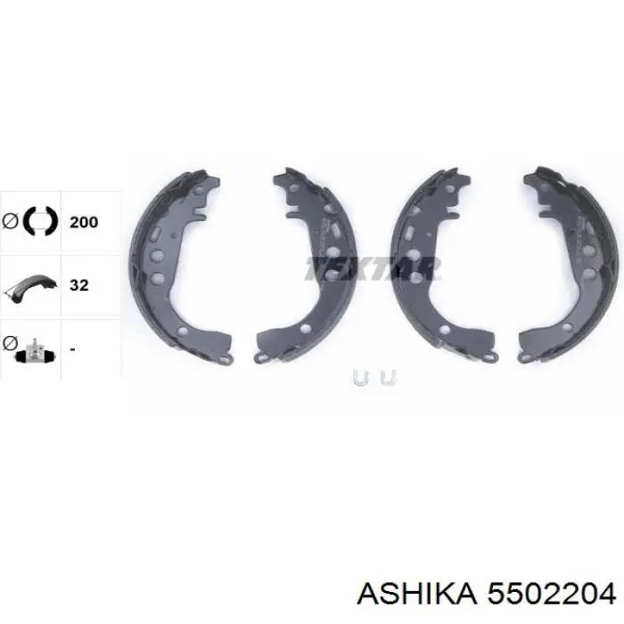 Колодки гальмові задні, барабанні Ashika 5502204 ціна, від 16.67 USD