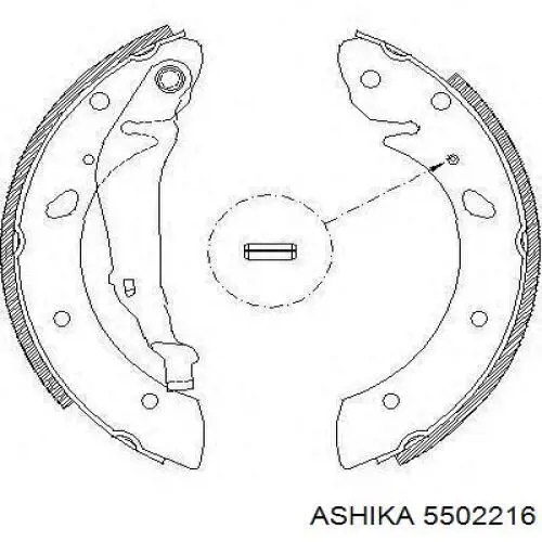 Колодки гальмові задні, барабанні 5502216 Ashika