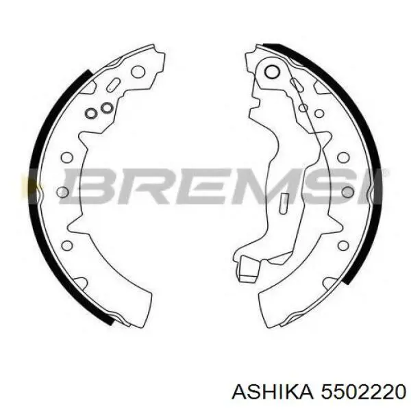 Гальма робочі задні ножні і гальмівні барабани Ashika 5502220