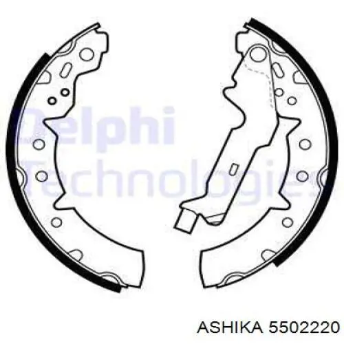 5502220 Ashika Колодки гальмівні задні, барабанні