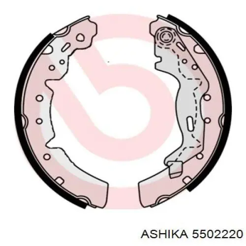 Купити 5502220 Ashika Колодки гальмові задні, барабанні