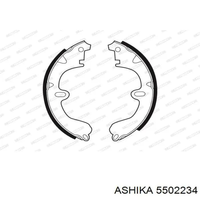 Купити 5502234 Ashika Колодки гальмові задні, барабанні
