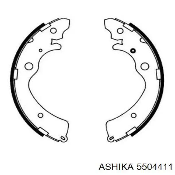 5504411 Ashika колодки гальмові задні, барабанні