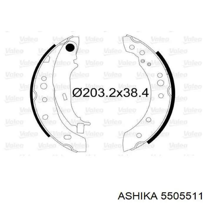 Колодки гальмові задні, барабанні Ashika 5505511 ціна, від 23.12 USD