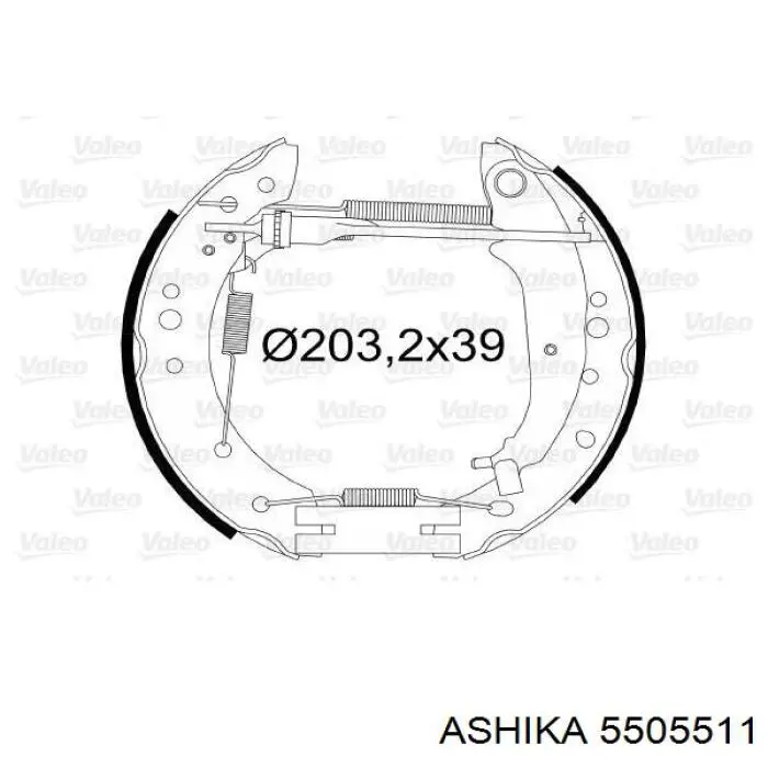 Гальма робочі задні ножні і гальмівні барабани Ashika 5505511
