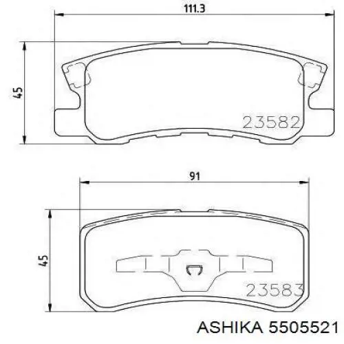 MB858928 Mitsubishi Колодки гальмівні задні, барабанні