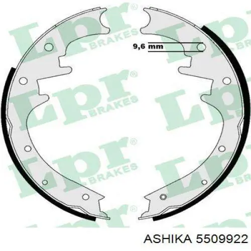 Колодки гальмові задні, барабанні 5509922 Ashika