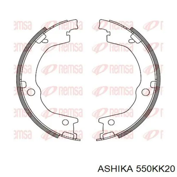 Колодки ручника/стоянкового гальма 550KK20 Ashika