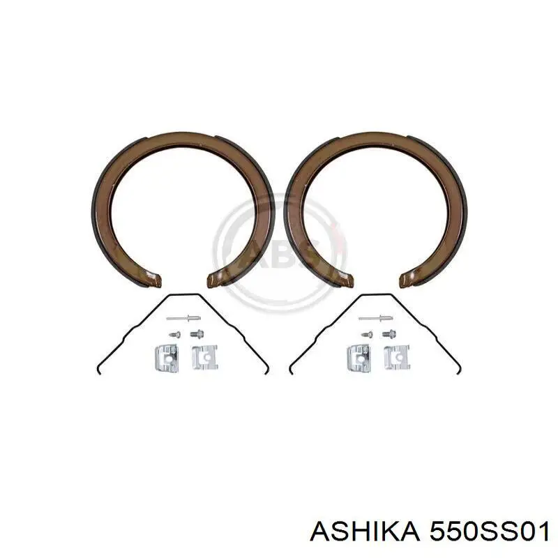 550SS01 Ashika колодки ручника/стоянкового гальма