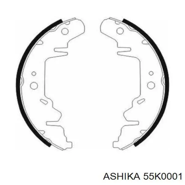 Колодки гальмові задні, барабанні 55K0001 Ashika