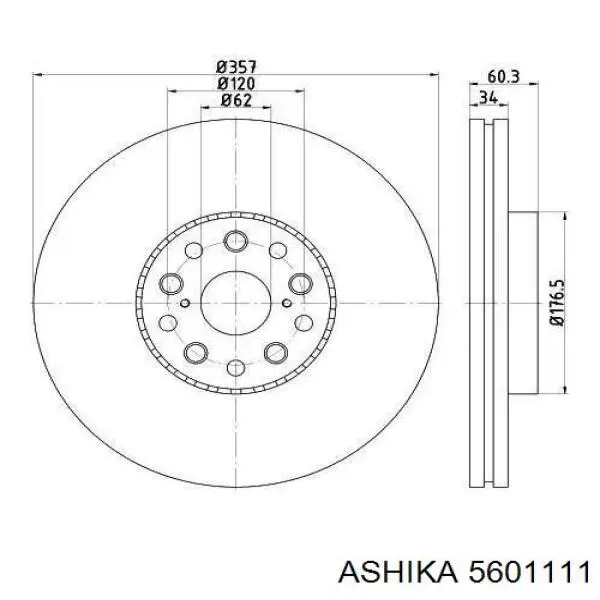 Барабан гальмівний задній 5601111 Ashika