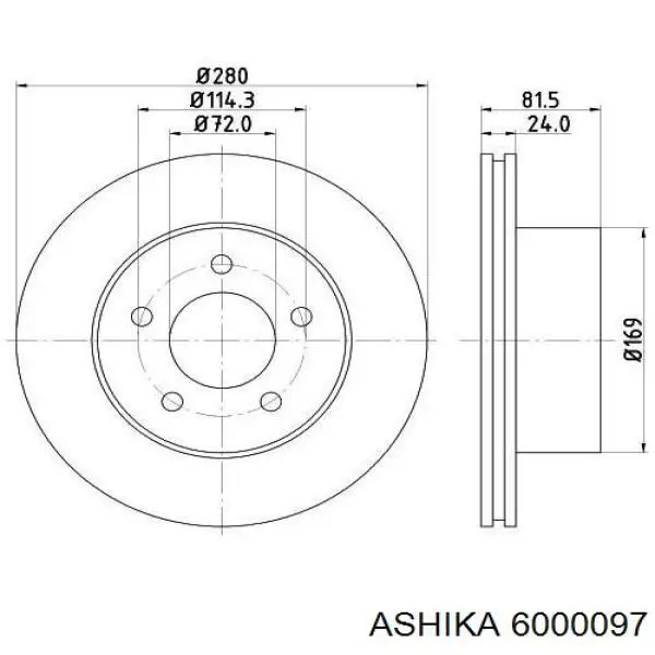 Диск переднього гальма Chrysler V5016434AB ціна, від 43.53 USD