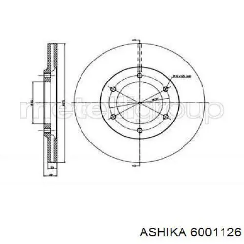 Купити 6001126 Ashika Ротор гальмівний