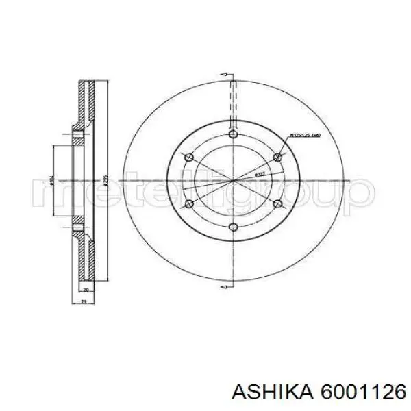 6001126 Ashika Гальмо дискове переднє