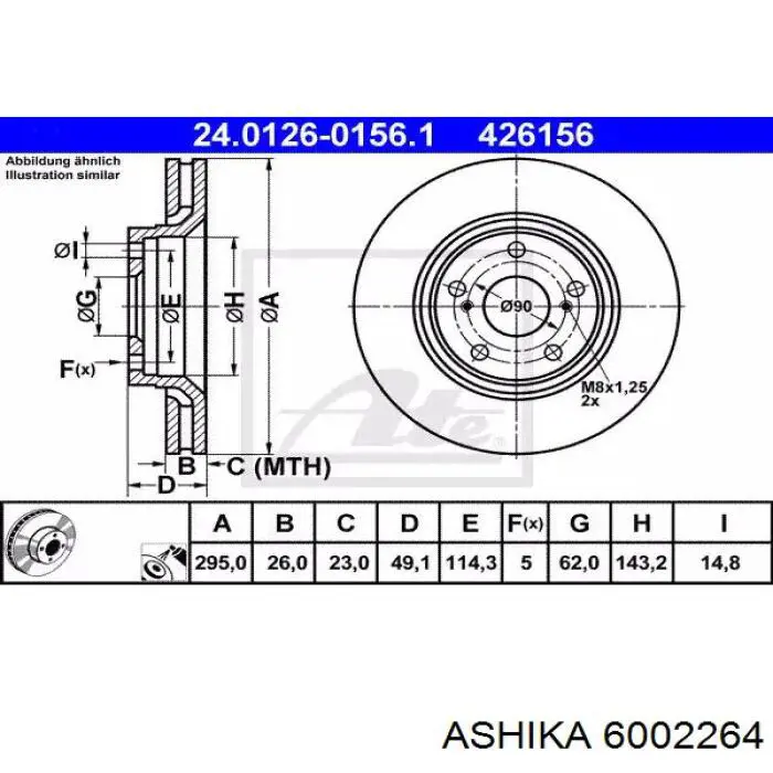 Гальмівні диски передні 6002264 Ashika