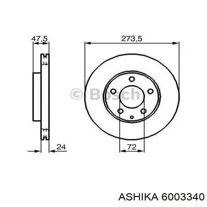 Диск переднього гальма Samko M5371V ціна, від 35.34 USD
