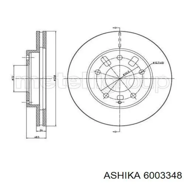 6003348 Ashika Гальмо дискове переднє