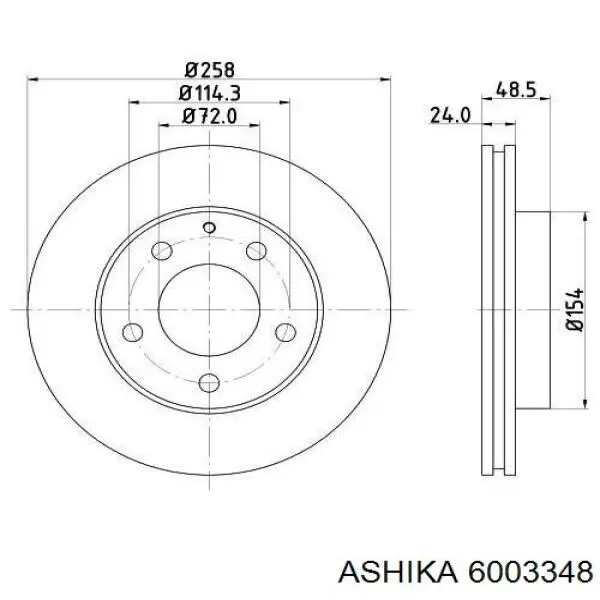 Гальмівні диски передні 6003348 Ashika