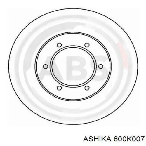 600K007 Ashika диск гальмівний передній